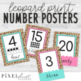 Leopard Print 0-20 Number Posters | Ten Frames | Classroom