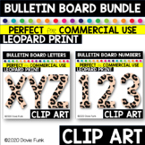 Leopard Print Alphabet Letters and Numbers Clip Art BUNDLE