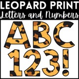 Leopard Print Bulletin Board Alphabet Letters and Numbers
