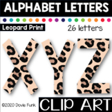 Leopard Print CAPITAL LETTERS Alphabet Clip Art