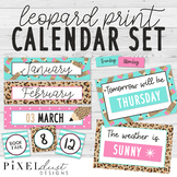 Leopard Print Calendar Set | Weather Kit | Classroom Decor