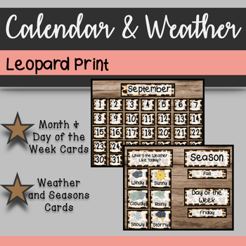 Leopard Print Daily Calendar and Weather Display