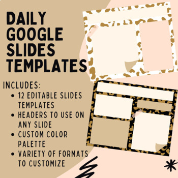 Preview of Leopard Print Daily Google Slides Templates