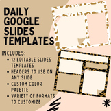 Leopard Print Daily Google Slides Templates