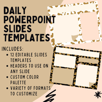 Preview of Leopard Print Daily PowerPoint Slides Templates