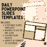 Leopard Print Daily PowerPoint Slides Templates