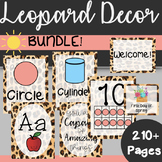 Leopard Print Decor and Resources pack BUNDLE | Classroom 