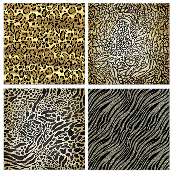 Digital Rainbow Cheetah Wallpaper, Bright Colors, Scrapbooking
