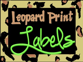Preview of Leopard Print Labels