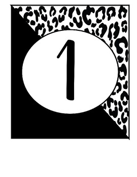 Leopard Print Classroom Decor: Number Posters 0-100 by Teach With The Best