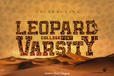 Leopard Varsity Font - Zoo Font - College Font