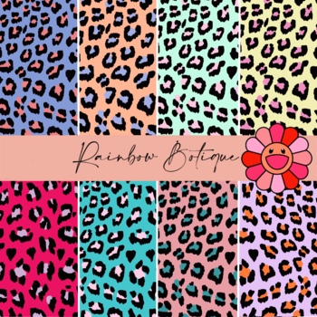 Preview of Leopard digital paper pastel - commercial use