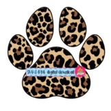 Leopard paw clip art svg png sublimation digital download 