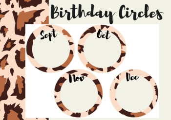 Preview of Leopard print Birthday circles