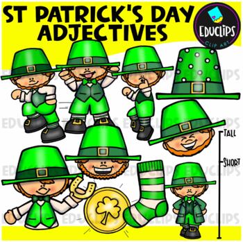 Preview of St Patrick's Day Adjectives Clip Art Set {Educlips Clipart}