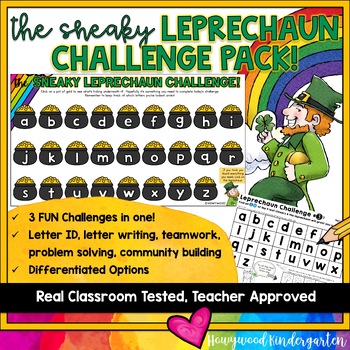 Preview of Leprechaun Challenge Digital Escape Room Handwriting Game for St Patricks Day