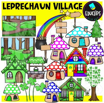 Preview of Leprechaun Village Clip Art Set {Educlips Clipart}