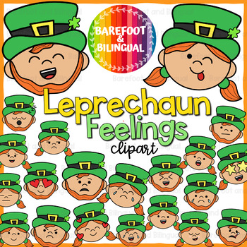 Preview of Leprechaun Clipart | St Patricks Day Feelings SEL Clipart