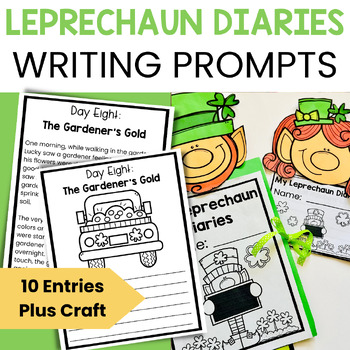 Preview of Leprechaun Writing St. Patrick's Day Bulletin Board & Leprechaun Writing Prompts