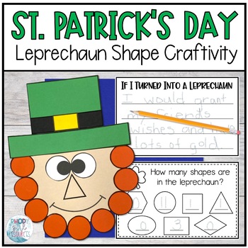 Preview of Leprechaun Craft for 2D Shapes - St. Patrick's Day Craftivity