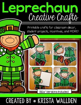 Preview of Leprechaun Crafts, Puppet and Decorations {Single Classroom Use}