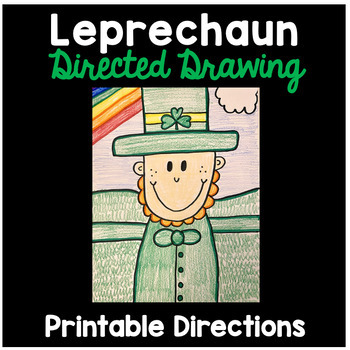 Preview of Leprechaun Directed Drawing for St. Patrick's Day