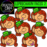 Leprechaun Faces 2 {Creative Clips Digital Clipart}