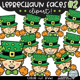 Leprechaun Faces #2 {girl leprechaun clipart}