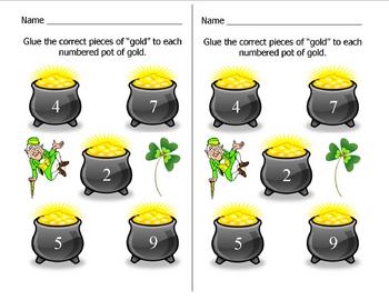 Preview of Leprechaun Gold Counting Sheet