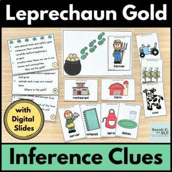 Preview of Leprechaun Inference Clues for Who & Where for St. Patrick's Day Language
