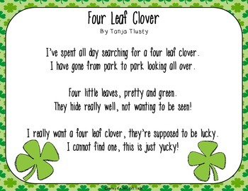 St. Patrick's Day Poems by Journey of a Substitute Teacher | TpT