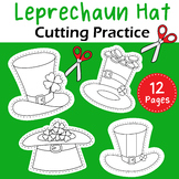 Leprechaun Hat Cutting Practice : Scissor Skills / St Patr