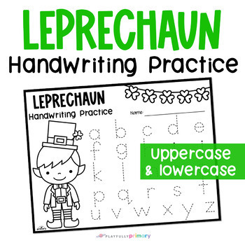 Preview of St Patrick's Day Alphabet Letter Formation - Leprechaun Coloring + Handwriting