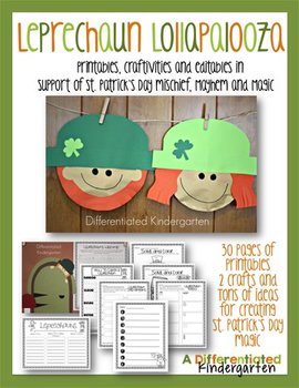 Preview of Leprechaun Lollapalooza-St. Patrick's Day Printables, Crafts and Editable Notes