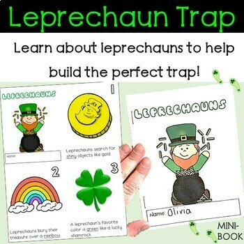 Preview of Leprechaun Mini-Book- Build a Trap!