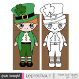 Leprechaun Paper Bag Puppet for St. Patrick's Day