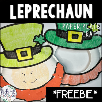Preview of Leprechaun Paper Plate March Craft | St. Patrick's Day Class Activity
