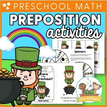 Preview of Leprechaun Positional Words Math Activities for Preschool and Pre-K