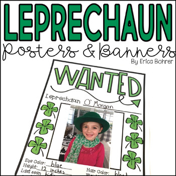 Preview of St Patrick's Day Leprechaun Posters and Banners | Leprechaun Wanted Signs