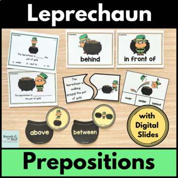Preview of Leprechaun Prepositions or Positional Words St. Patrick's Day Grammar Activities