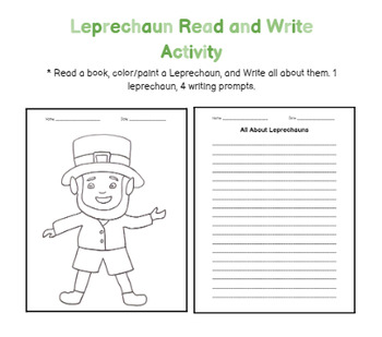 Preview of Leprechaun - Read and Write Activity