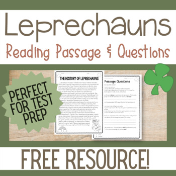 Preview of Leprechauns Reading Passage and Comprehension Questions - St. Patrick's Day