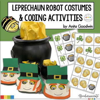 Preview of Leprechaun Robot Costume and Coding Activities