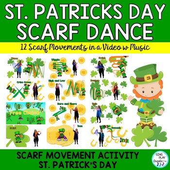Preview of St. Patrick's Day Leprechaun Scarf-Ribbon Music and Movement Activities Video