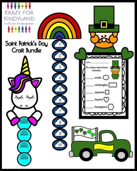 Preview of Saint Patrick's Day Craft Activities: Leprechaun, Rainbow, Unicorn, Truck