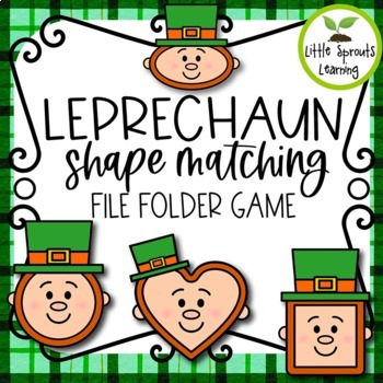 Preview of Leprechaun Shapes Matching File Folder Game (St. Patrick's Day)