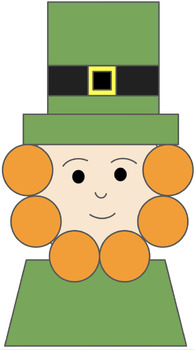 Preview of Leprechaun Shapes - Math and Art for St. Patrick's Day