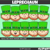 Leprechaun St. Patrick's Day Color and Line Art ClipArt