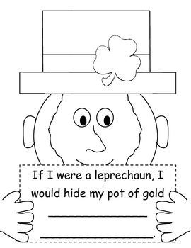 Preview of Leprechaun / St. Patrick's Day Writing Craft for Kinders