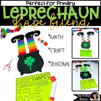 Preview of Leprechaun St Patricks Day Math Shape Craft | Leprechaun shape Craft